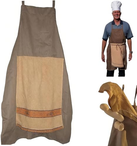 Sexy Tablier Barbecue Homme, Tablier Cuisine Homme Avec Surprise Dans La Poche, MaîTre Grilleur, Pour Homme Ou Petit-Ami/Petite-Ami Party, Amusant, Hommes Humour, Tablier De Cuisine Créatif (1PCS)
