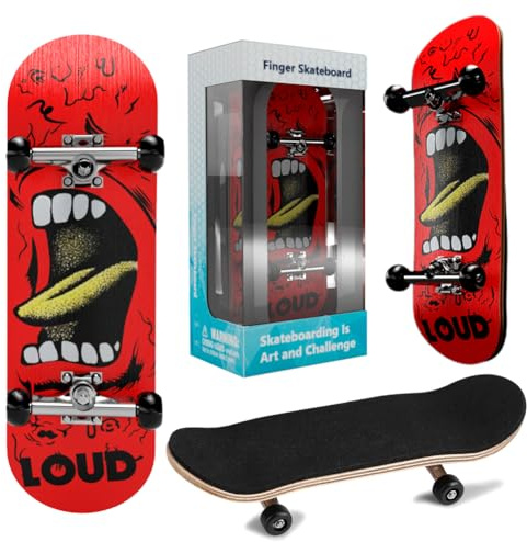 QYEHF Fingerboard, Mini Finger Skateboards with PU Non-slip Box with Screwdriver,Used by people aged 14 and above (red)
