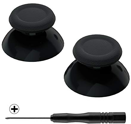 eXtremeRate Joysticks para ps5 Control Analogicos de Doble Color para ps4 Joystick Reemplazable 3D Sticks para ps4/5 Mando Thumbsticks con Destornillador para ps5/4/Slim/Pro(Negro)