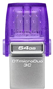Kingston DataTraveler microDuo 3C Drive Flash USB 64GB USB Gen 3 Type-C e Type-A - DTDUO3CG3/64GB