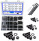 newlng M2 M3 M4 M5 Boulon Tete Noir Jeu de Vis et écrous Avec Rondelles Noir 940 Pièces Acier au Carbone Jeux d'écrous et de Boulons Noir Boulon à Six Pans Creux Hexagonale Assortiment Kit