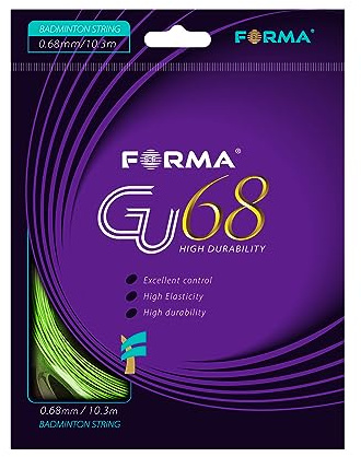 FORMA S.F. GU68 Badminton String 0.68mm 10.3m Strong Durability Good Elasticity (Green)