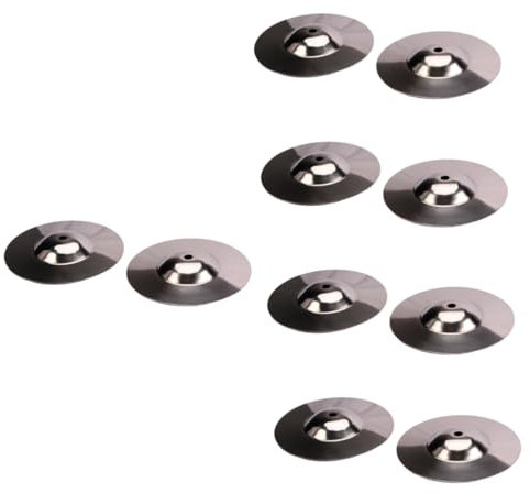 Toyvian 10 Stk Crash-Becken Crash fahren Trommelinstrumente Fingerglocken trommel ersatzteil Beckenständer musikinstrumente musical instruments Trommelbecken Becken aus Metall Silver