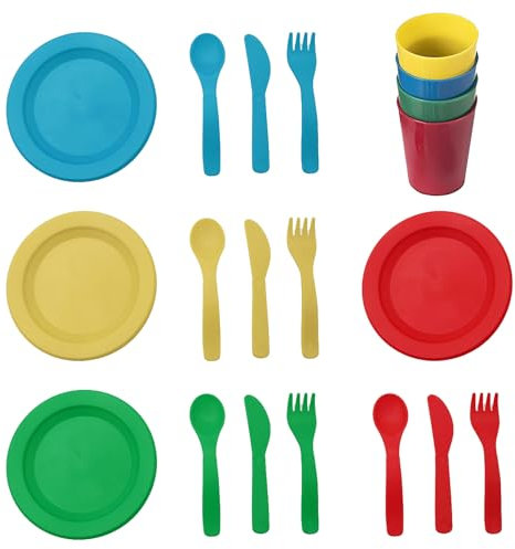 20 Pcs Kids Role Play Toys - Reusable Kitchen Utensils & Picnic Toys, Suitable for Kids Girls Boys Toddler