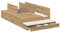 vidaXL Stauraumbettgestell Kunstholz 120X200 cm Holzwerkstoff mit vielen Schubladen Modernes Design Einfache Montage Innen Schlafzimmermöbel Lösungen für Erwachsene Schick Zeitgemäß