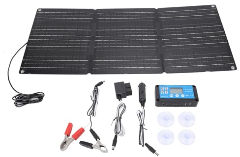100W Portable Foldbar Solar Panel Kit Hög Effektivitet ETFE Material Solarladdare med dubbel USB -utgång för camping utomhusäventyr Lätt vattenbeständig