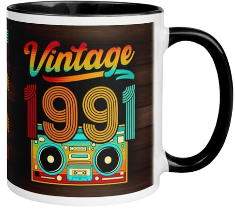 1991 Geburtstag Mann Frau | Vintage – 35 Jahre Geschenk | Jahrgang Tasse | Lustige Geschenktasse zum 35. Geburtstag | Geburtstagsdeko für Männer und Frauen zum 35ten | Made in Germany