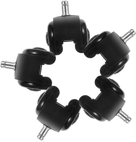 STOBAZA 5 Piezas Ruedas Giratorias Transparentes para Sillas de Oficina y Muebles Pequeños Ruedas Silenciosas y Resistentes para Uso Escritorios y Aparatos Pequeños