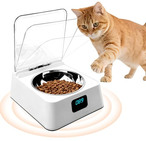 Comedero automático para gatos de 350 ml – Comida para gatos con sensor de infrarrojos, dispensador silencioso para gatos y perros pequeños, alimentador automático para gatos y perros pequeños