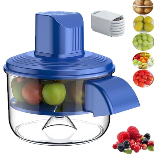 2026 Upgraded Electric Potato Peeler, Automatic Grape Garlic Peeler Machine, Fruit and Vegetable Skin Remover for Home Kitchen Use, Rechargeable Wireless, Easy Clean (Blue)