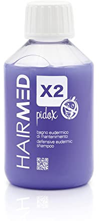 HAIRMED, X2 Antipidocchi Shampoo, Pidocchi Trattamento Forte, Coadiuvante Trattamento Anti Pidocchi Ideale per Bambini, Trattamento Pidocchi e Lendini Forte, 200 ml