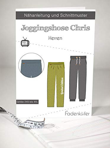 Schnittmuster Fadenkäfer Jogginghose Chris Herren Gr.2XS-4XL Papierschnittmuster