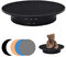 CDIYTOOL Motorisierter Plattenspieler-Display-Ständer, 90–180–360 Grad elektrischer Display-Ständer, 8 kg Tragkraft, 19 cm Durchmesser mit 5 PVC-Hintergründen (schwarz)