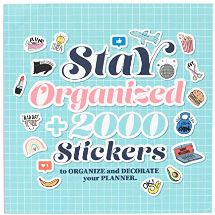 Grupo Erik - Carnet de Stickers Organisation - Autocollants pour Bullet Journal, Agenda ou Notebook, Bullet Journal Accessoire, Fournitures Scolaires, Papeterie LPSO001 16 x 16 cm Multicolore
