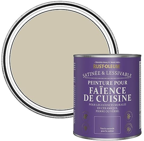 Rust-Oleum Green water resistant Kitchen Tile Paint in Satin Finish - Silver Sage 750ml