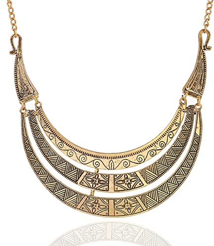 1 Stück Halskette Noble of the Nile,goldene Kette, Modeschmuck, Karneval, Mottoparty