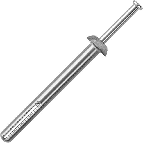 meite Hammer Drive Anchors 1/4 x 2 for Handrails & Wall-Mounted Fixtures, Strong Holding Masonry Anchors, Zinc-Plated Steel, Ideal for Concrete & Brick (100 Counts)
