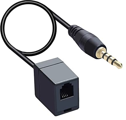 Earsinger RJ9 to 3.5 Telephone Adapter Cable Female RJ11 Headset to Male 3.5mm Cell Phone Adapter Convert RJ9 Headphone to Smartphones Most Android Cellphone with 3.5mm Headphone Jack