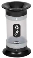Glasdon Contenedor de pilas Vision™ 5 (3 colores) – Recolector de residuos de pilas pequeño – Tubo de recogida de pilas transparente compacto de 5 litros (Negro)