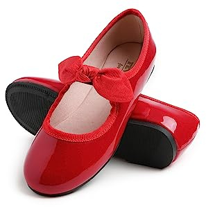 Feversole Kids Filles Mary Jane Strap Chaussures Plates Ballerines Princesse Chaussures Plates Chaussures d'école Plates À Bride