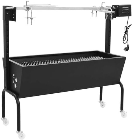 Vetnasa Espetón de asado/Barbacoa eléctrica de Acero Inoxidable Casa y jardín, Cocina y Comedor, Electrodomésticos de Cocina, Barbacoas Negro 19,68 KG