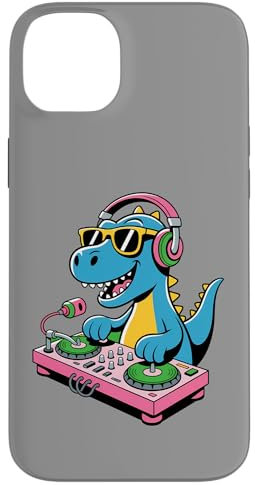 Tocadiscos DJ Dino Funny Music Lover Dinosaur Vibes Carcasa para iPhone 14 Plus