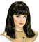 W WIDMANN MILANO Party Fashion 74960 - Kinderperücke Cleopatra, schwarz, mit goldenem Lametta, Ägypterin, Karneval, Mottoparty