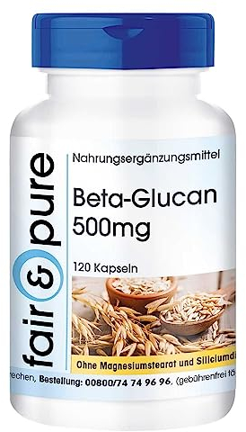 Fair & Pure® - Beta-glucano 1500mg in capsule - Beta-glucano di avena naturale - 120 Capsule