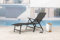 Pure Home & Garden Extra hohe Luxus Aluminium Gartenliege NOX Padded anthrazit, gepolstert, klappbar und mehrfach verstellbar