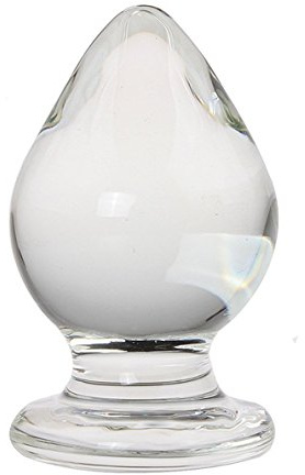 OnundOn Consolador de cristal anal de cristal grande 11 x 6,5 cm