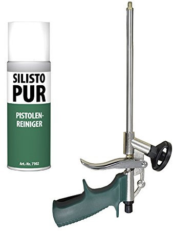 Silisto, set con pistola per schiuma poliuretanica modello Slim + detergente per pistola da 500 ml