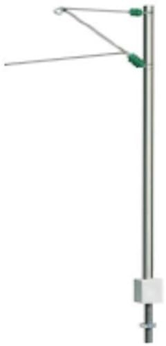 117 H0 - Asta per barra a profilo H in argento nickel (5 pezzi)