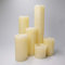 Eldnacele Set of 6 Flameless Dripping Candle with Timer, Real Wax Battery Included, Ivory Color and Flickering Amber Yellow Flame for Weddings and Holiday Decorations