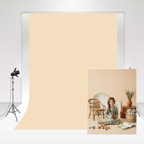 Kate Photography studio Sfondo color crema 1.8x2.7m beige Fotografia Tinta unita Basic Photo Booth Sfondo in tessuto morbido per neonato Fotografia di ritratto