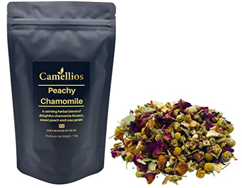 Peachy Chamomile Tea, Herbal Loose Leaf Tea, Camellios (100g)