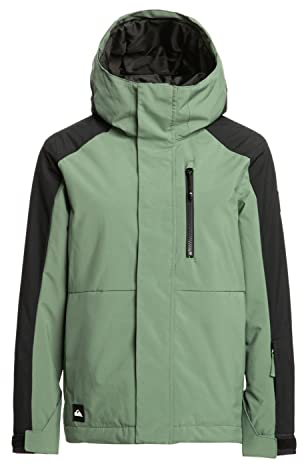 Quiksilver Mission Block - Funktionelle Schneejacke für Jungs 4-16 Grün
