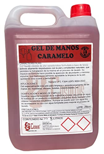 Jabón De Manos Liquido Caramelo 5 Litros Hidratante Aroma Intenso Espuma Cremosa Apto Dispensadores Presión Ideal Hogar Oficina Hotel Limpieza Profunda Suavidad Duradera Uso Profesional