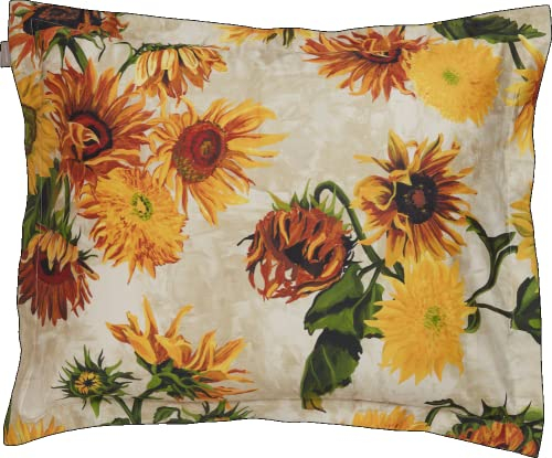 GANT Sunflower Print Satin-Kissenbezug einzeln Farbe Warm Yellow Größe 40x80