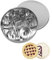 JEXOWIQ Mini Ausstecher Set,24pcs Ausstechformen,kleine Formen zum Ausschneiden von Teig,Tortenkruste und Obst,Sechseck Rundes Herz Quadratisches Dreieck Ovaler Regentropfen Geometrische Formen Cutter