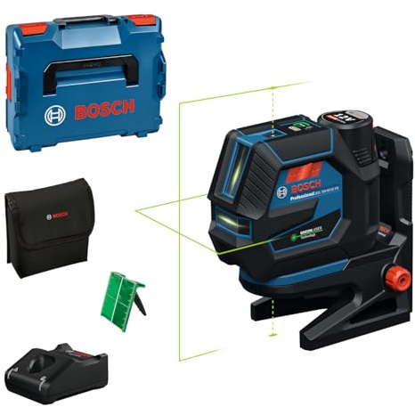 Bosch Professional Kombilaser GCL 12V-50-22 CG (Arbeitsbereich von bis zu 50 m mit Empfänger, Dual Power Source, Levelling Remote App, Halterung RM 20, GBA 12V 2.0Ah, GAL 12V-40, Tasche, L-BOXX 136)