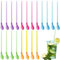 Slushie Straws, 20 PCS Milkshake Straws, 2 in 1 Colorful Reusable Straws, Removable Drinking Straws Reusable, Reusable Straws Drinking Slush Straws for Milkshakes, Smoothies, Coffee, Drinks (5 Colors)