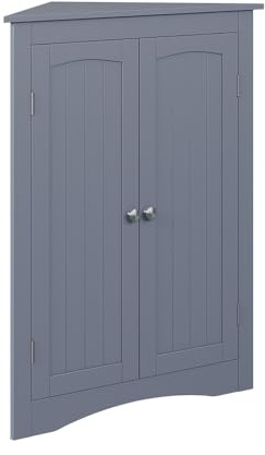Vicco Eckschrank Bianco, Grau, 56 x 80 cm mit 2 Türen