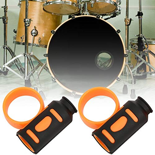 Walfront Clamp/Holder de Contrôle de Bâton de Tambour, Silicone ABS, Outil Auxiliaire de Batteur Antidérapant pour Débutants et Professionnels (orange noir)