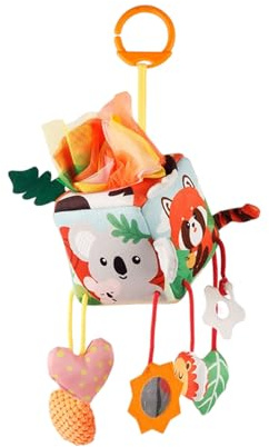 Protoence Jouet pour Poussette Bébé | Accessoires De Hochet Grinceur en Peluche - Jouet Mobile D'Éveil Précoce avec Clip,pour Fête De Naissance Fille Garçon Bébé Âgé De 0-12 Mois Voiture Berceau Lit