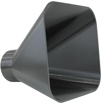 DRUCKKRAFT Trichter 200 mm x 190 mm – 80 mm | Pelletofen Befüllung | Werkstatt | Absauganlage | Absaugung | langlebig und robust | PETG, eckig, schwarz, bis max. 70°C