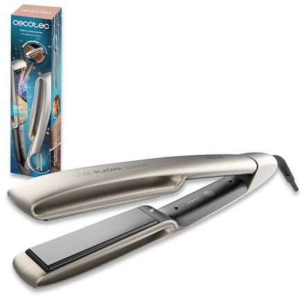 Cecotec Plancha de Pelo - Sensor Inteligente y Placas Flotantes - Lisse Plasma Sensor. Tecnología Sensor y Plasma, Revestimiento NanoSilk, Temperatura 160º-220ºC, Punta Fría, Función Autoapagado
