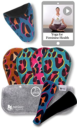 ÖkoKomfort STRING Slipeinlagen waschbar aus Bio Baumwolle (TANGA, 7er-Pack); dünne hochtemperatur-waschbare Slipeinlagen für Damen & Mädchen; 100% Atmungsaktiv (kein PUL/TPU) für täglichen Ausfluss