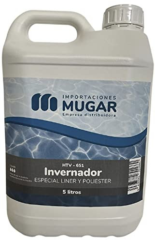 MUGAR- Invernador Líquido 5 litros Especial Liner y Poliéster-Sin Cobre- Invernaje para Piscinas. Tratamiento de Mantenimiento de Piscinas.