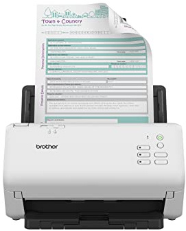 Brother ADS-4300N Desktop-Dokumentenscanner, SuperSpeed USB 3.0, doppelseitig, erweiterte Bildaufnahme, UK-Stecker