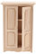 Puppenschrank, Puppenhaus Doppeltürschrank 1/12 Birkenholz Miniatur Schlafzimmermöbel für Puppenhaus Dekoration Zubehör Puppen & Plüschtiere